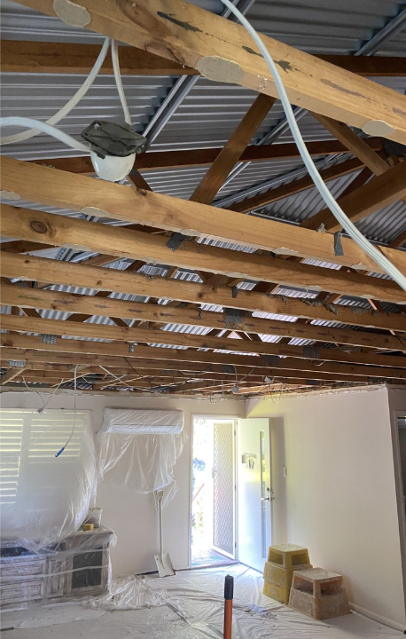 Replacements & plastering project by ceiling repair specialists in Southeast Queensland